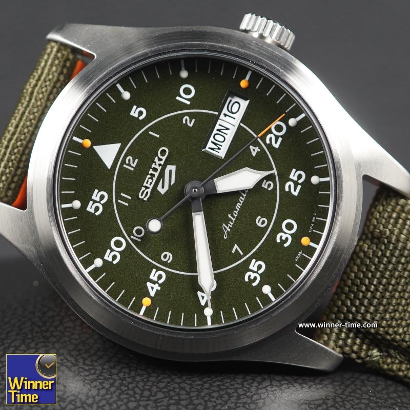 Seiko 5 Sports SRPH29K1 Street Green Flieger - Jam Tangan Pria SRPH29