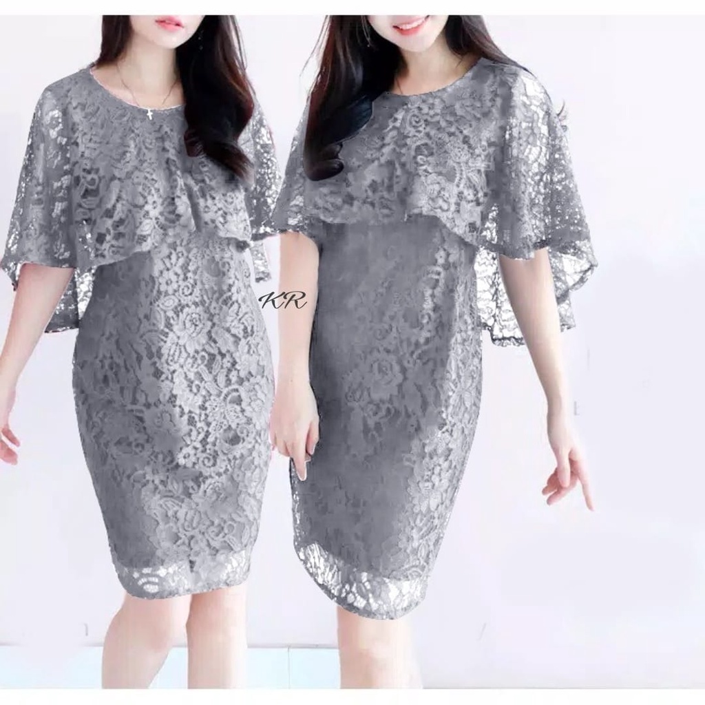 PCS DRESS ALEXIA BRUKAT CAPE LAYER 5 UKURAN M L XL XXL 3XL KR ADA VIDEO REVIEW ASLI PRODUK