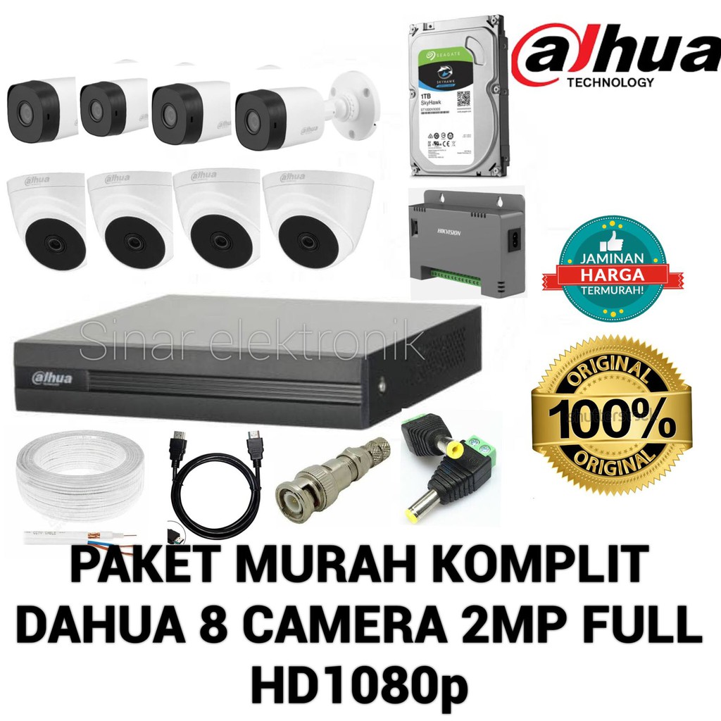 PAKET PROMO CCTV DAHUA KOMPLIT ORIGINAL DAN MURAH