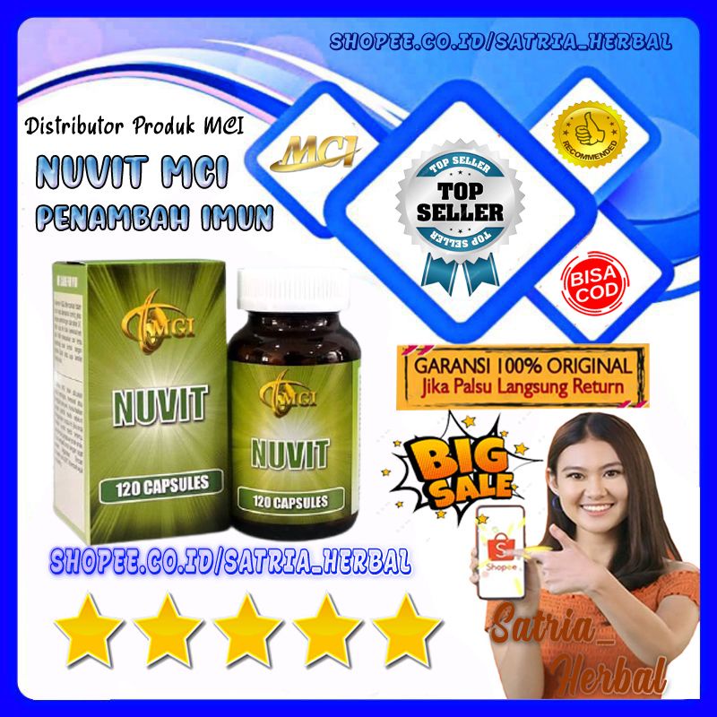 NUVIT ASLI MCI 100% ORIGINAL / SUPLEMEN DAYA TAHAN TUBUH DAN IMUN / NUVIT KAPSUL MCI / NUVIT ECER