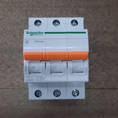 MCB SCHNEIDER DOMAE 3 PHASE 20 AMPERE