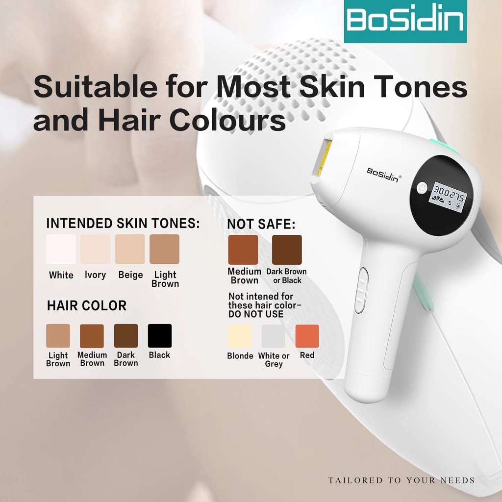 Laser Hair Removal Perontok Bulu Permanent Alat Penghilang Bulu TANPA SAKIT GARANSI / BOSIDIN D-1129 UK DESIGN GARANSI