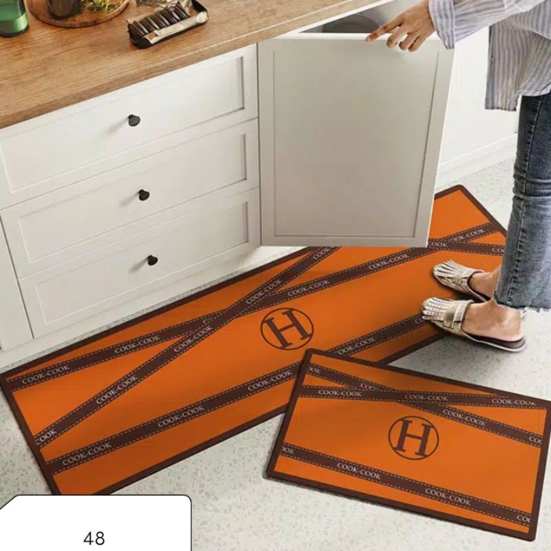 Keset Dapur 2in1 Panjang + Pendek Anti Slip Kitchen Floor Mat KT01