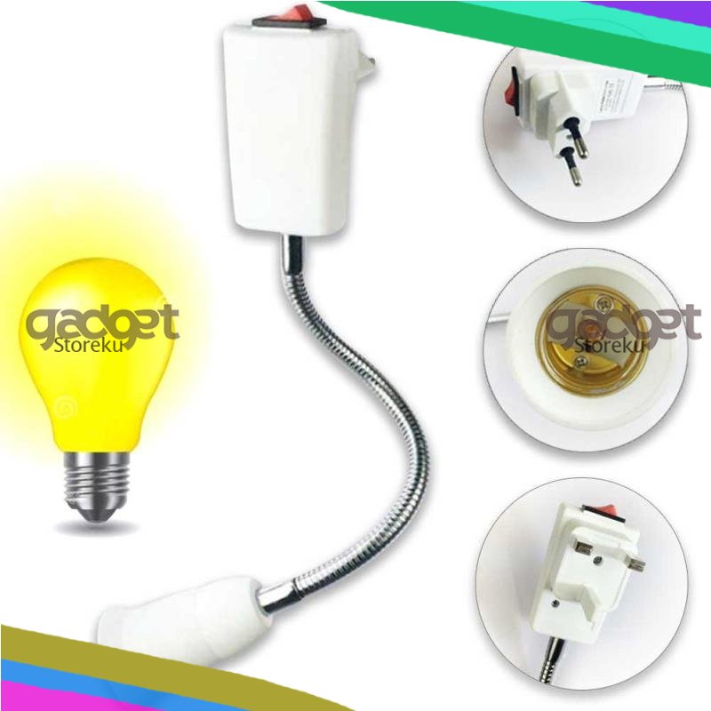 Adapter Ekstensi Bohlam E27 EU Plug 20cm