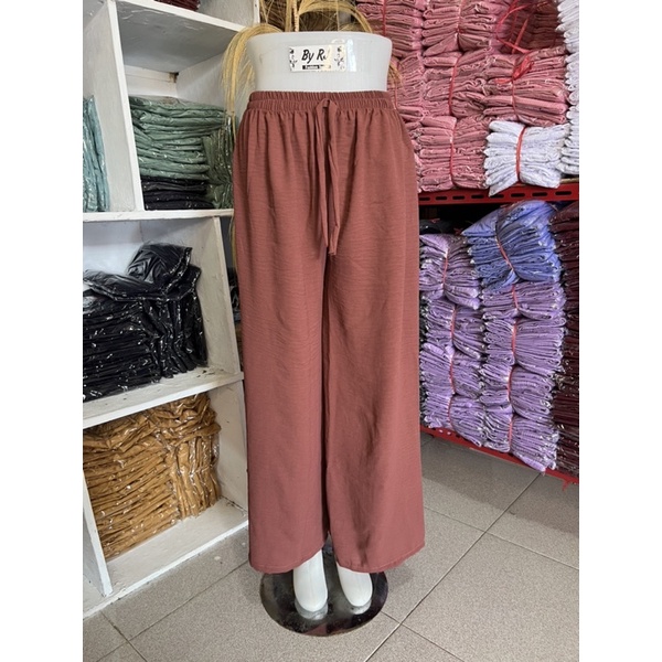 Celana Kulot Wanita Crinkle Premium JUMBO XXL - Celana Wanita Highwaist Loose Cullote Pants