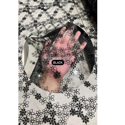 Terbaik Tulle Bordir Sakura Kain Tile Motif Kain Kebaya Brokat ~