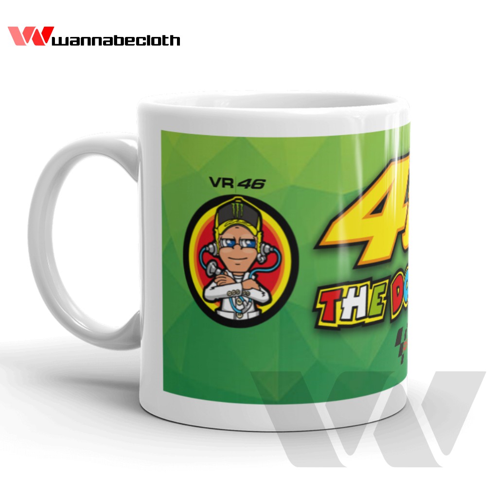 Gelas Mug Valentino Rossi Keramik Souvenir MotoGP TheDoctor VR46 Valentino Rossi