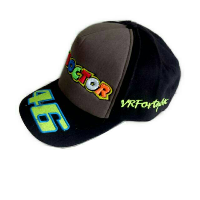 TOPI MOTOGP ROSSI VR46 2018 TERBARU SPORTY COWOK DISTRO BORDIR VALE VALENTINO KUNING YELLOW MURAH