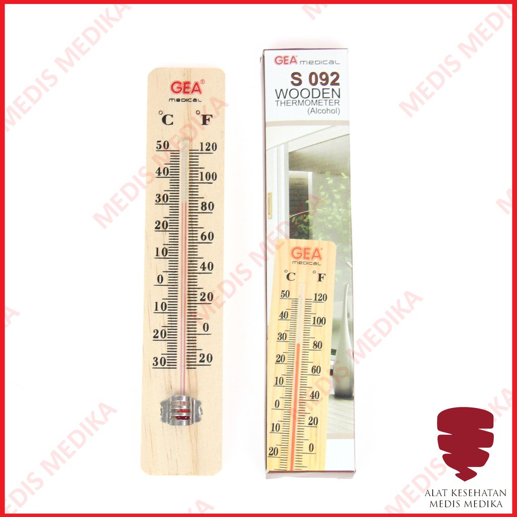 Thermometer Ruangan Wooden Ruang Kayu Thermo Dinding Termometer Suhu