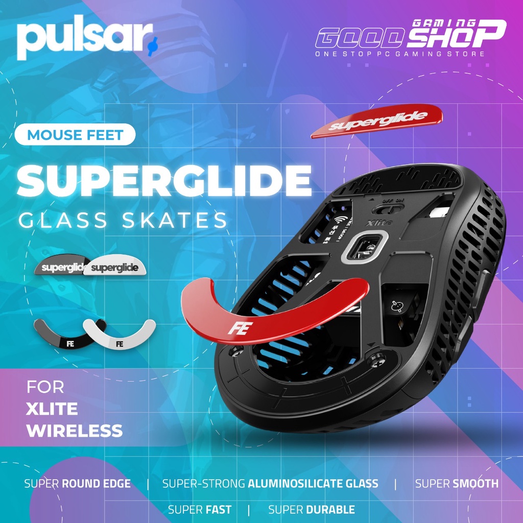 Superglide Glass Skates for Xlite Wireless - Mouse Feet