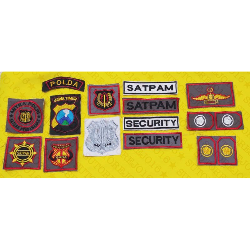 atribut satpam bordir