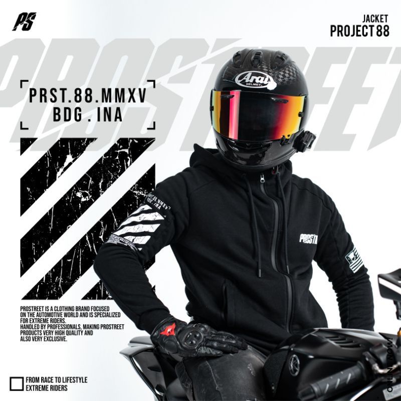 JAKET | HOODIE | PROSTREET ZIPPER PROJECT 88 | NEW | PREMIUM SUKAJAN SNAKE VENOM PROSTREET WINDBREAK