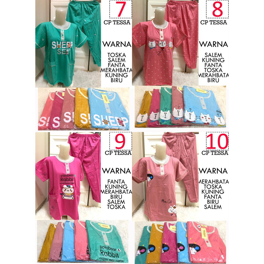 DP005 CP Anak Tanggung / Remaja Merek Tessa Grosir Baju Tidur Wanita Anak Perempuan Piyama Babydoll 