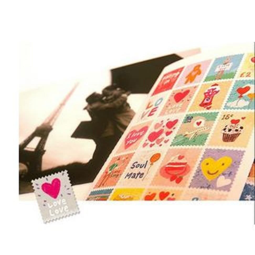 Stamp Diary Deco Sticker - 3 Design Cartoon Girl Stamp (4pcs)