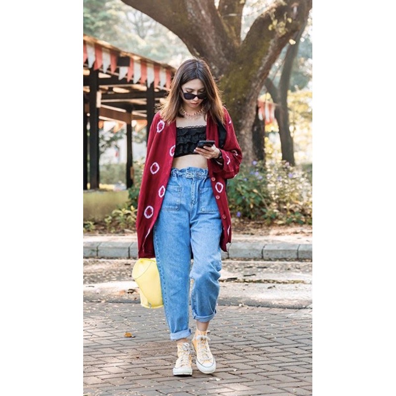 ZARA baggy paperbag jeans