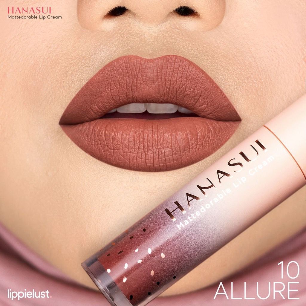 Hanasui Mattedorable Lip Cream | Matte Dorable LipCream Lipstick Cair Mate Hanasui | BOBA EDITION-10 Allure