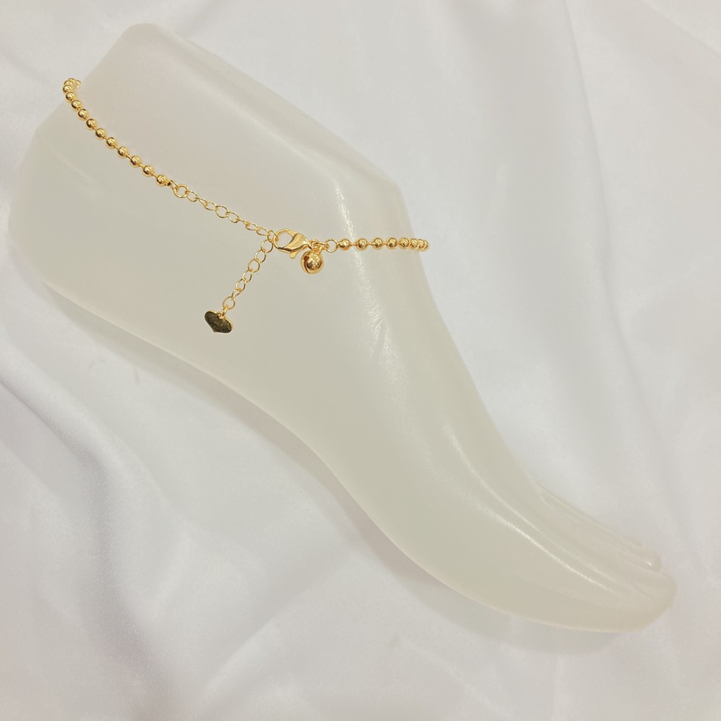 Gelang Kaki Biji Lada Warna 24 Karat Lapis Emas GLK08