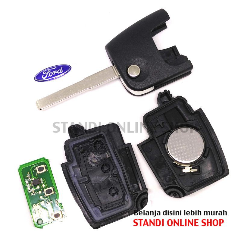 Remote Kunci Chip Transponder Remote PCB Mobil Ford Fiesta 433Mhz