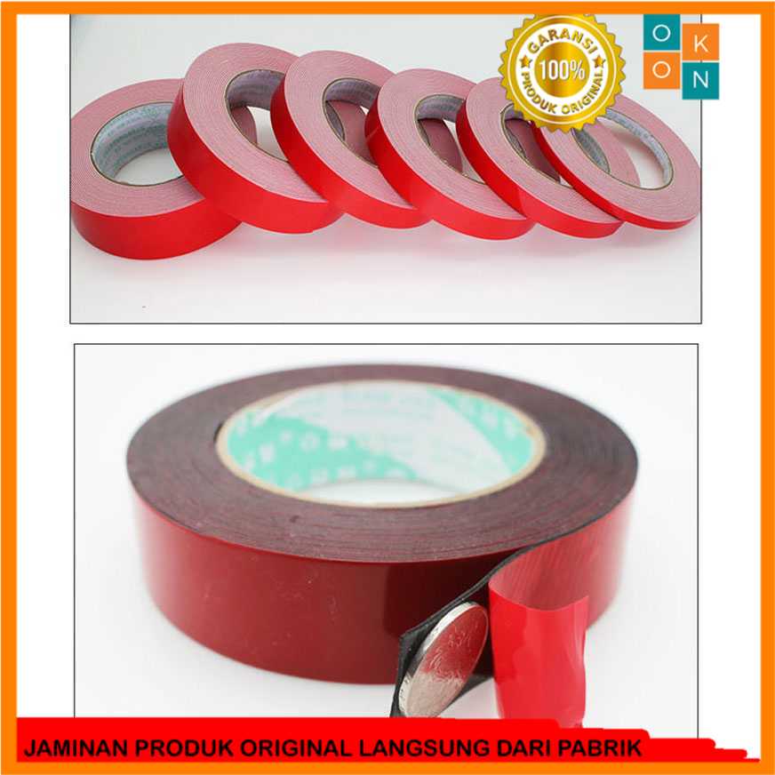 

Tape Lakban Double Tape 3M Foam Serba Guna Size 10m