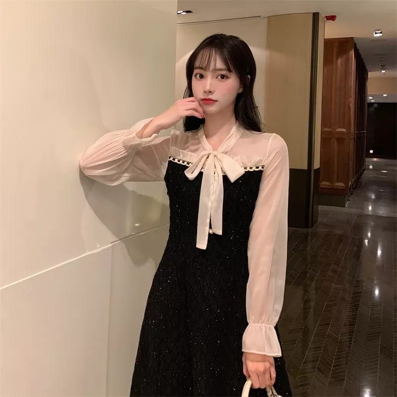 Korean Midi Dress/Tunik Korean Style Premium Import