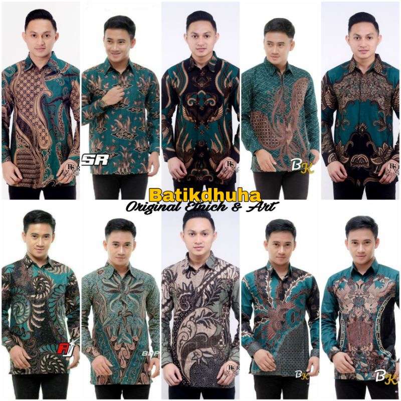 ATASAN BATIK PRIA WARNA HIJAU IJO GREEN LENGAN PANJANG / SERAGAM BATIK PRIA WARNA HIJAU #batikartis