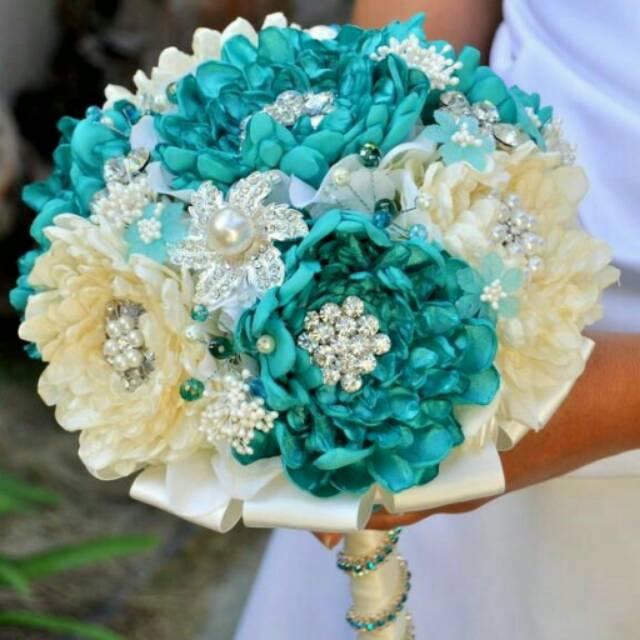buket bunga, Handbouquet wedding / bunga tangan pengantin krisan satin