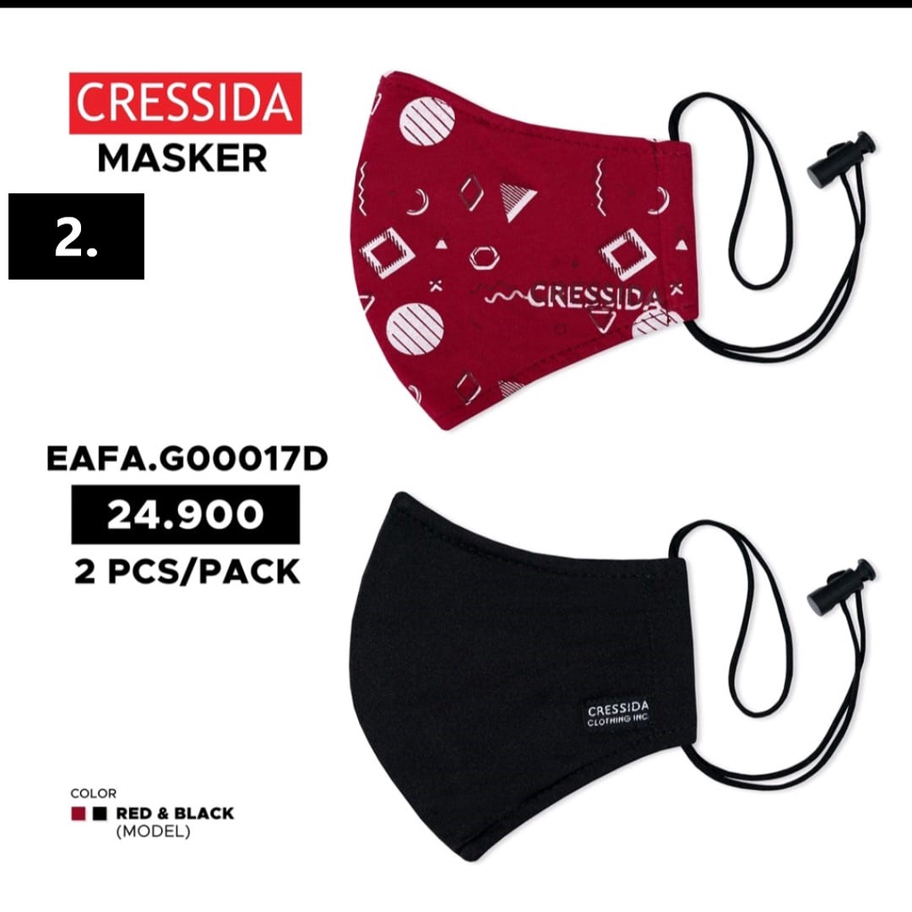 gof CRESSIDA MASKER TALI PENGATUR Isi 2 Masker Dewasa Kawat - EAFA.G00017