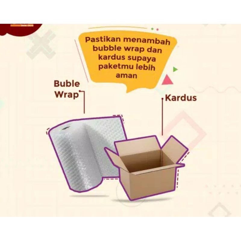 tambahan packing dus buble wrap