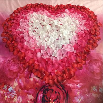 Kostum Pesta  Mahkota Bunga Mawar Tabur. Helai Bunga Tabur Mawar Artificial Wedding