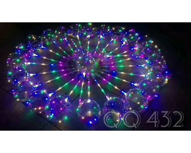 Balon Bobo led dengan bonus 1 balon karakter + gagang / Balon LED / Balon Berlampu / Balon PVC