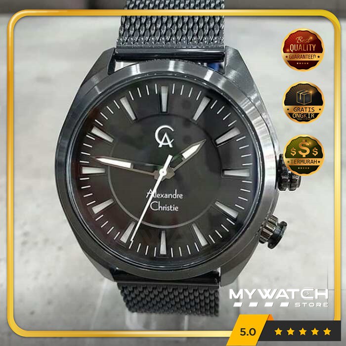 Jam Tangan Alexander Christie Pria AC 8630 Alexandre Original AC8630 Black