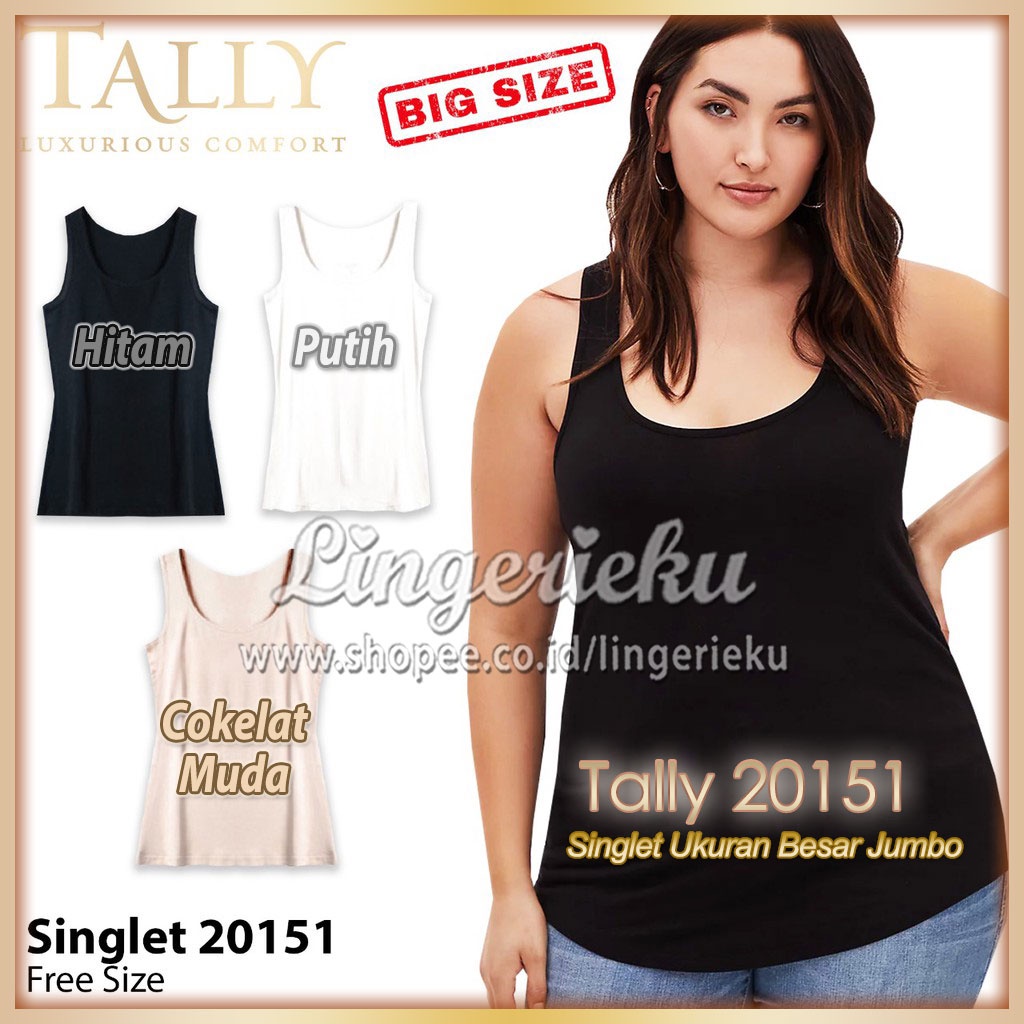 Tally 20151 Singlet Tanktop Wanita Ukuran Besar Jumbo