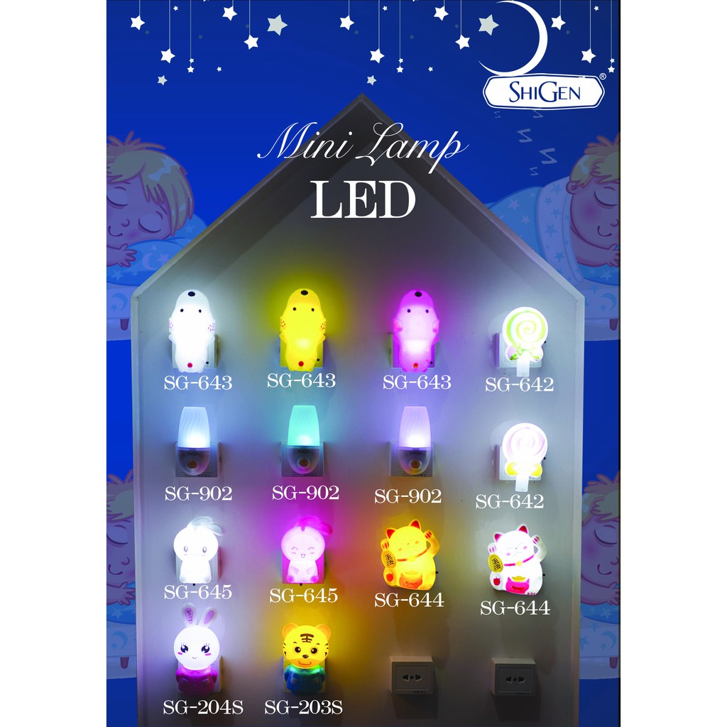 [GROSIR] RESTOCK NEW MODEL Mini lamp/lampu tidur [ORIGINAL] SHIGEN SNI Bisa utk Souvernir nikah/kado SERI 1