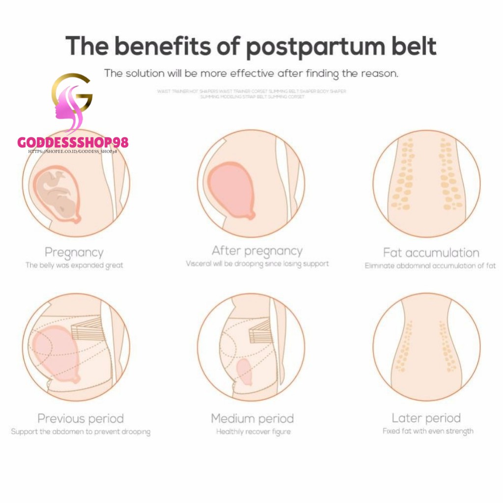 Korset Pelangsing Pengecil Perut Postpartum Adjustable Corset / Stagen Pasca Melahirkan