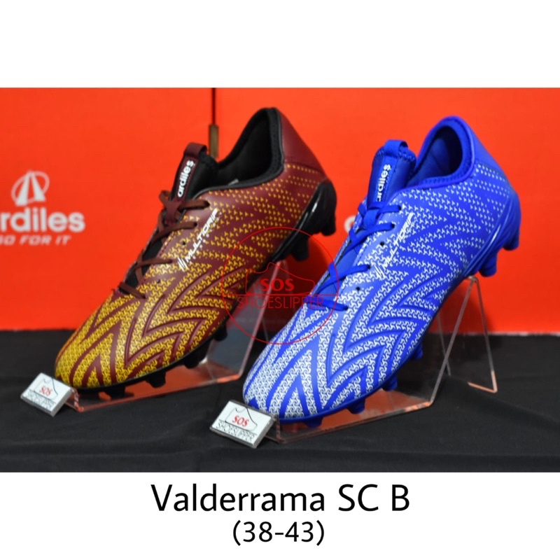 BARU SEPATU SOCCER BOLA VALDERAMA ARDILES biru coklat dewasa pria wanita cwok cwek
