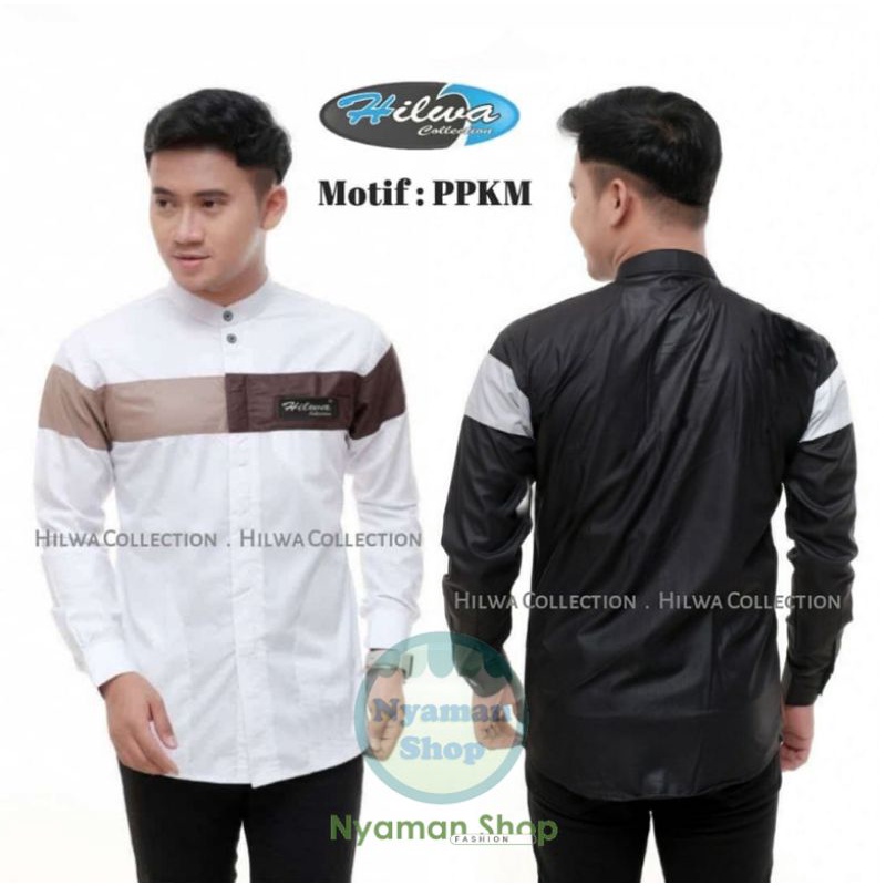 𝗛𝗜𝗟𝗪𝗔 - Baju Koko Pria Motif PPKM