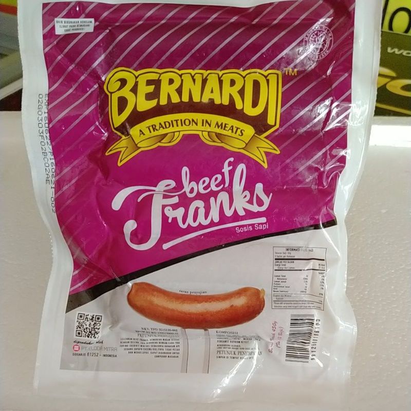 

SOSIS BERNARDI BEEF FRANK 500 GRAM - TASYA KITCHEN