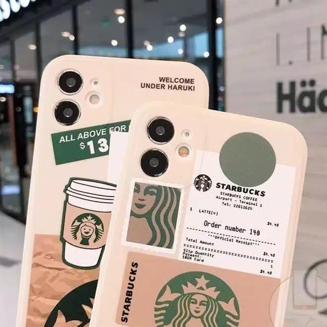 [KODE J62] Case Xiaomi Redmi 9A 9C 9T Note 7 8 9 10 Pro Poco X3 M3 Starbucks Square Edge Soft Case