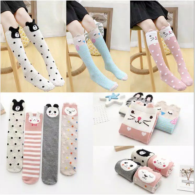 TERLARIS!! kaos kaki Panjang Anak Keren Import Kids Kaos Cuttest Perempuan Socks Long