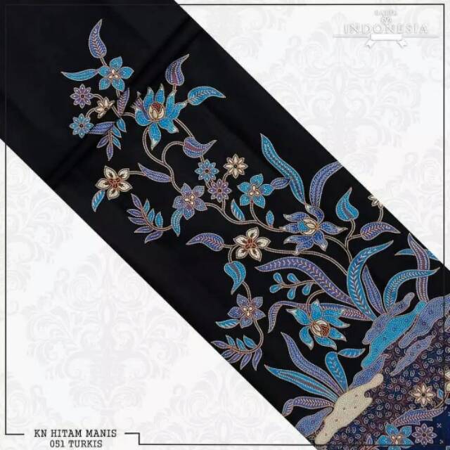 Kain Batik Pekalongan Hitam Manis 51 Biru