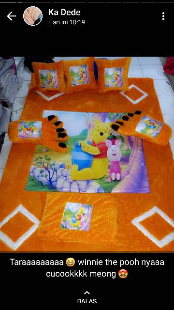 Karpet Rasfur Fullset Isi 8 Bantal Dan 1 Keset