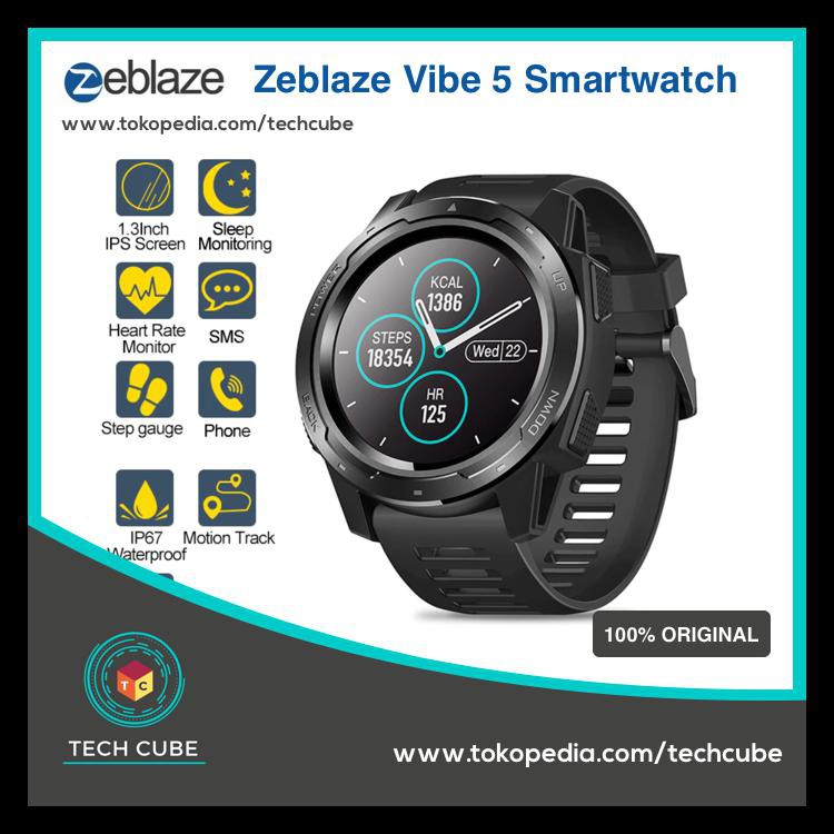 ZEBLAZE VIBE 5 SMARTWATCH HEART RATE COLOR DISP ALT ZEBLAZE VIBE 3 PRO - HITAM KODE 512