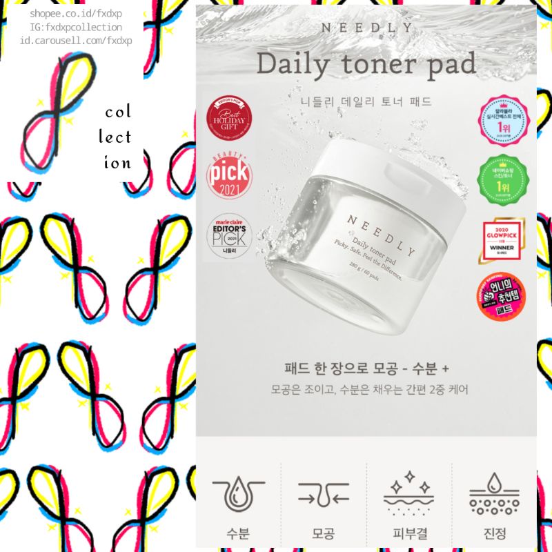 Needly Daily Toner Pad 60 sheets pads 280g : Single Product / 60P + 5P / 60P + Refill 60P