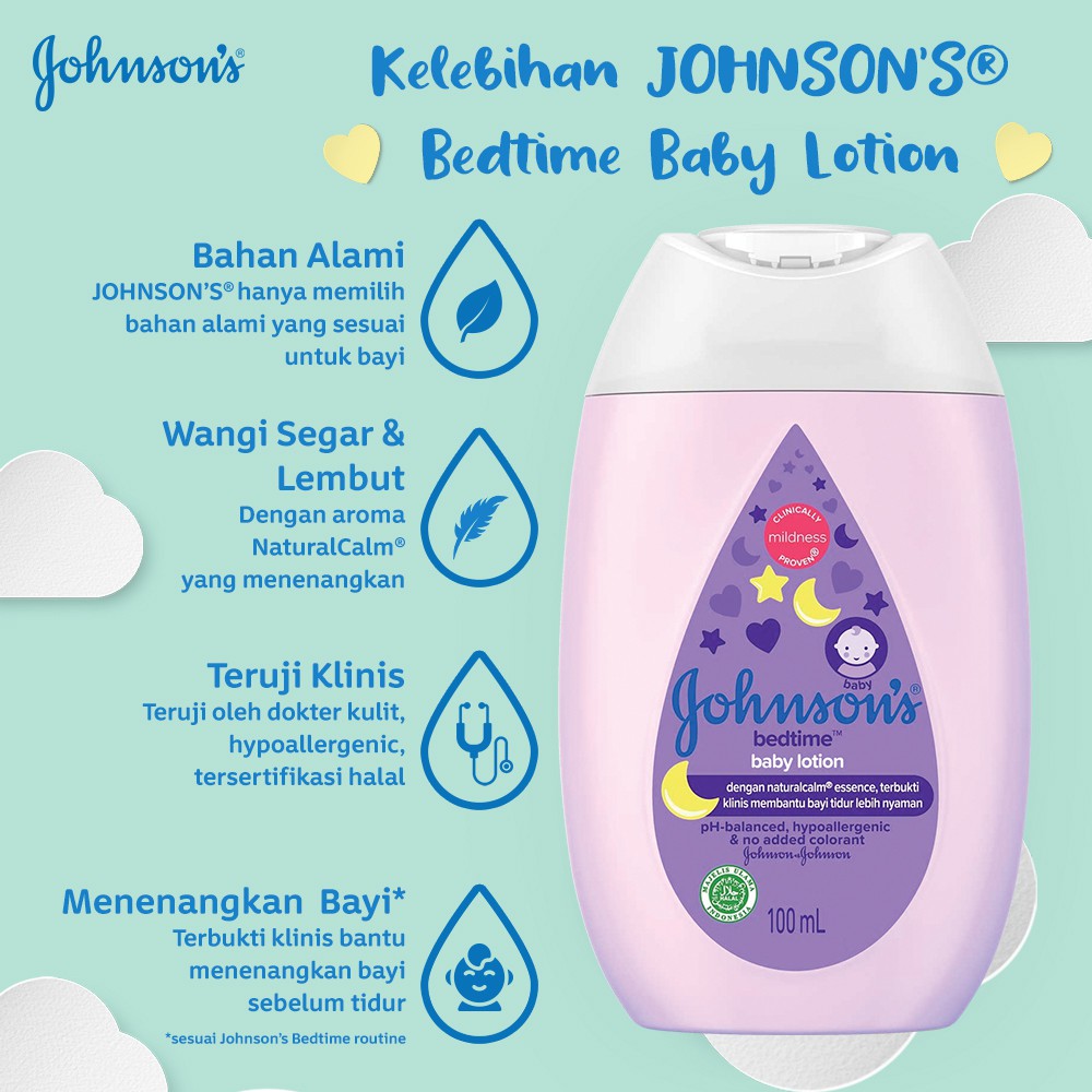 JOHNSON'S Bedtime Baby Lotion - Losion Bayi 100ml