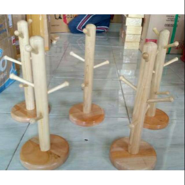 Mug Holder Kayu / Gantungan Cangkir Kayu