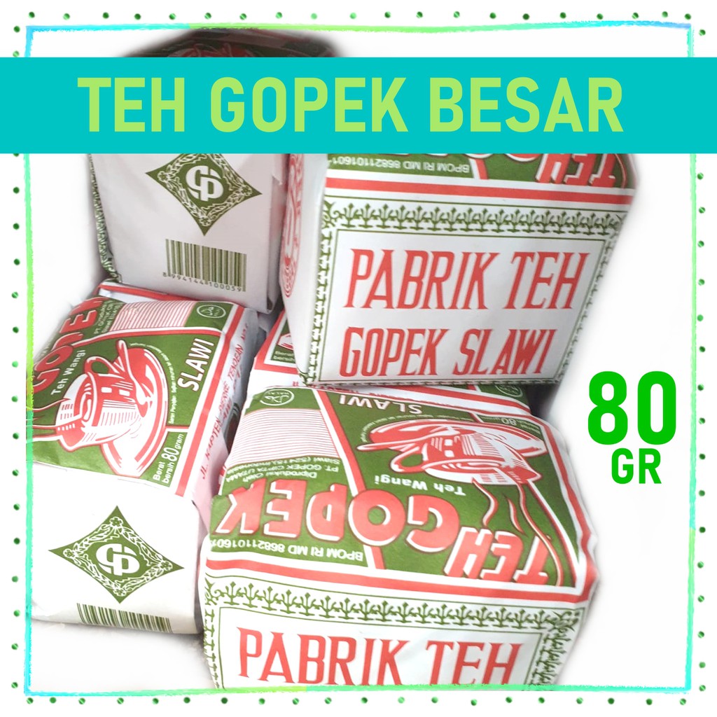 

teh gopek wangi slawi TEH GOPEK BESAR 80gr original teh tegal