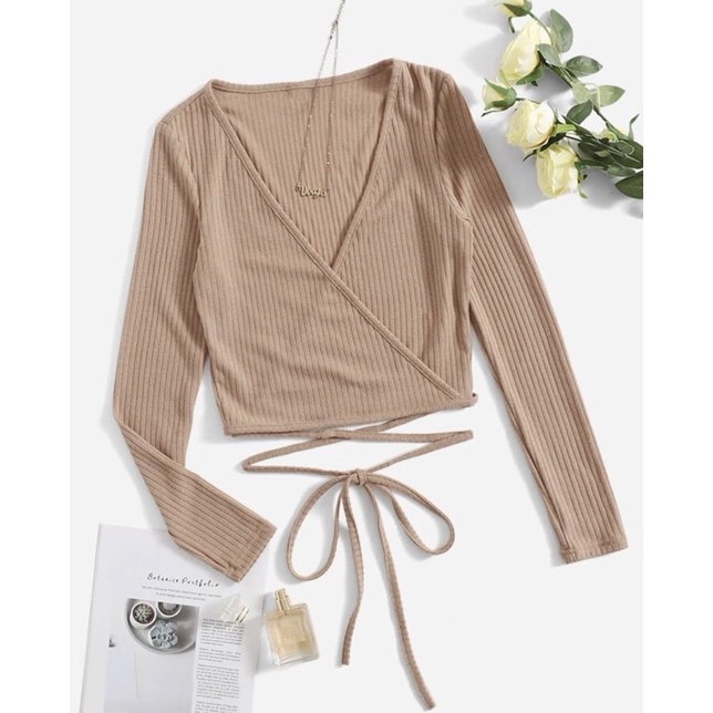 BLOUSE KOREA - BLOUSE CROP - MUCUNA BLOUSE