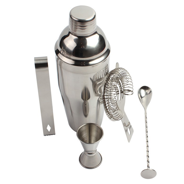 Grab medan Winxwon Bartender Drink Bar Set Cocktail Shaker Stainless Steel 5 in 1 - AY8837