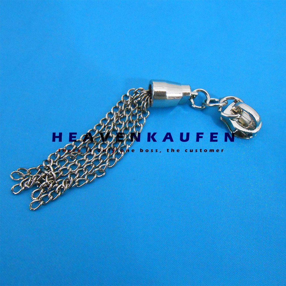 Kepala Resleting / Kepala Zipper Nikel Silver No 5 Model Tarikan Variasi Rantai Kode XZ