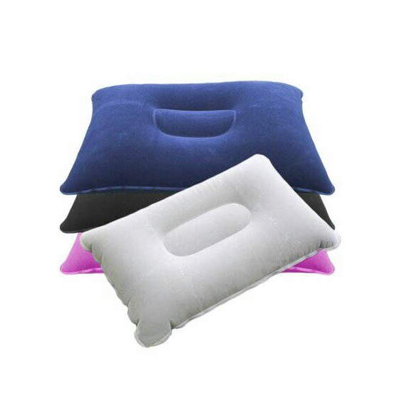 bantal kepala kotak model tiup untuk travel / travel pillow